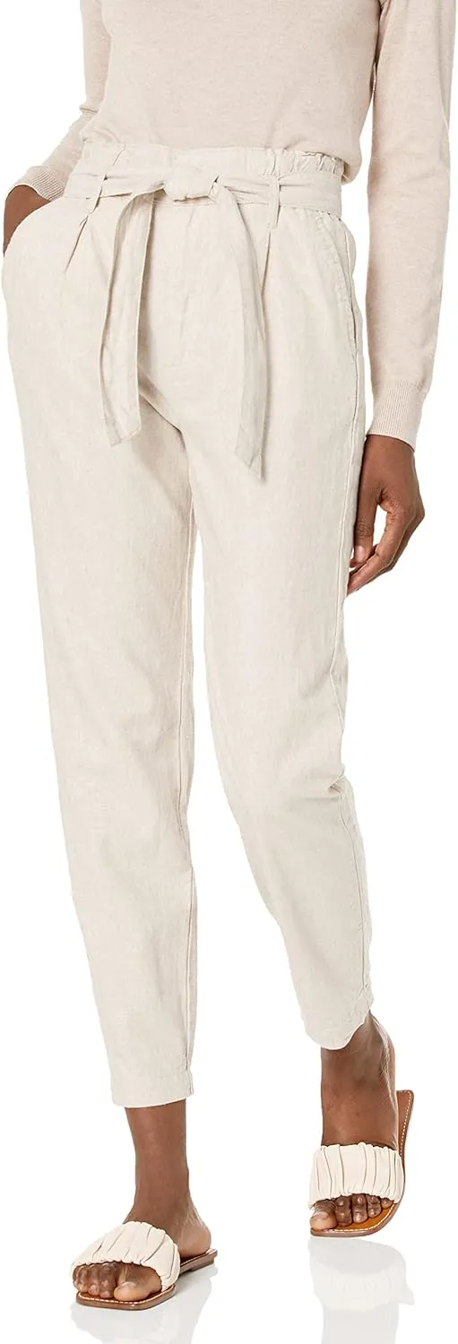 JAG Women's Belted Pleat High Rise Tapered Leg Pant-Legacy