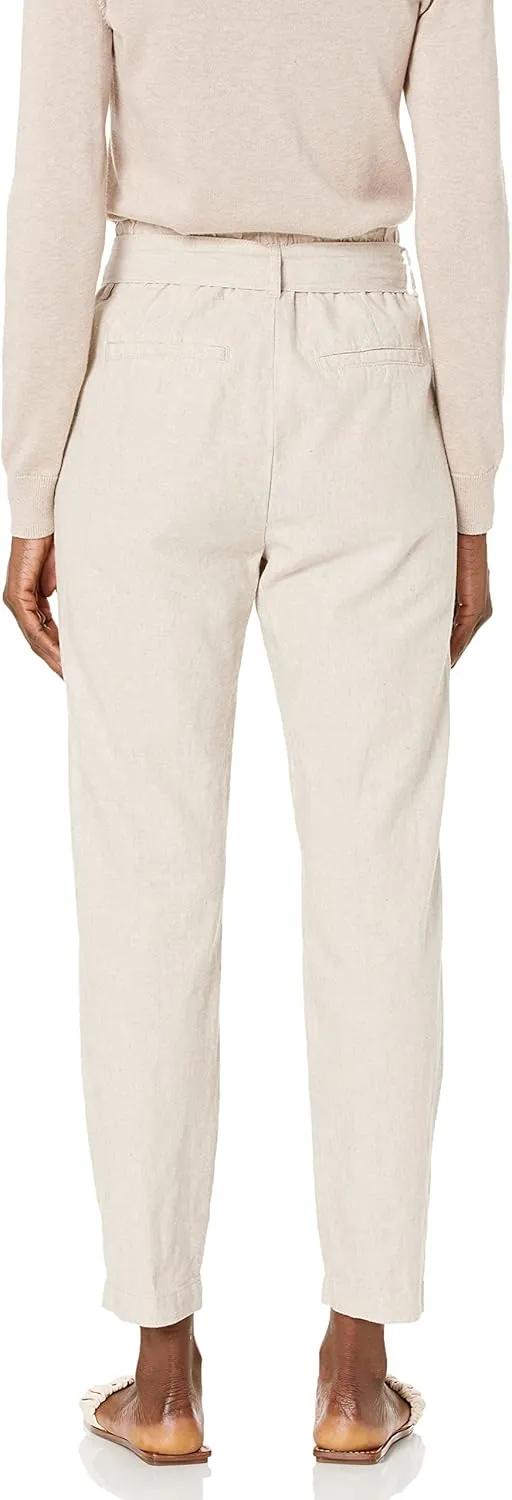JAG Women's Belted Pleat High Rise Tapered Leg Pant-Legacy
