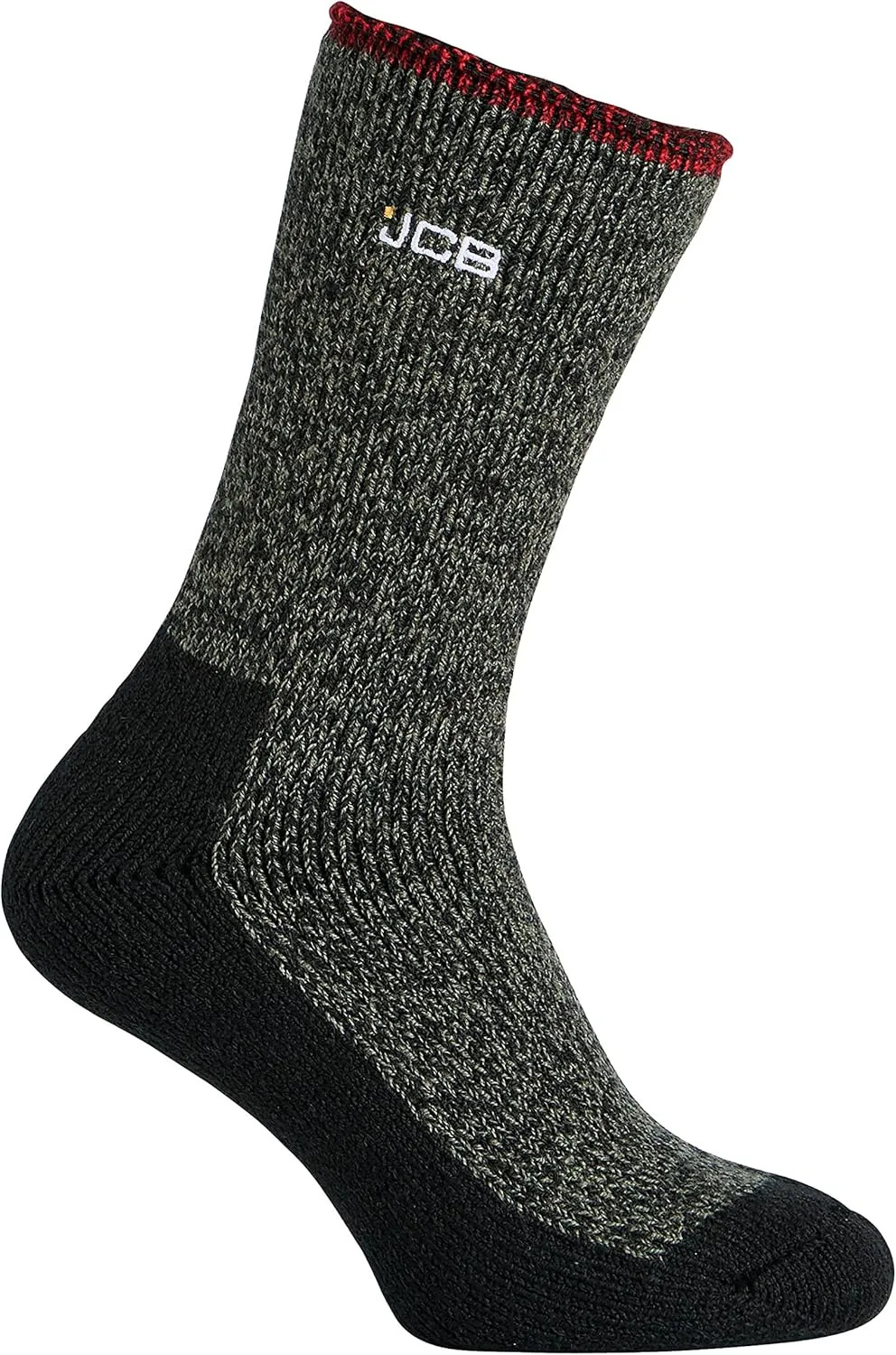 JCB - Mens Thermasock Boot Socks | 1 Pair | Khaki | UK 9-12 EUR 44-47 | Mens Heavy Duty Thick Winter Socks