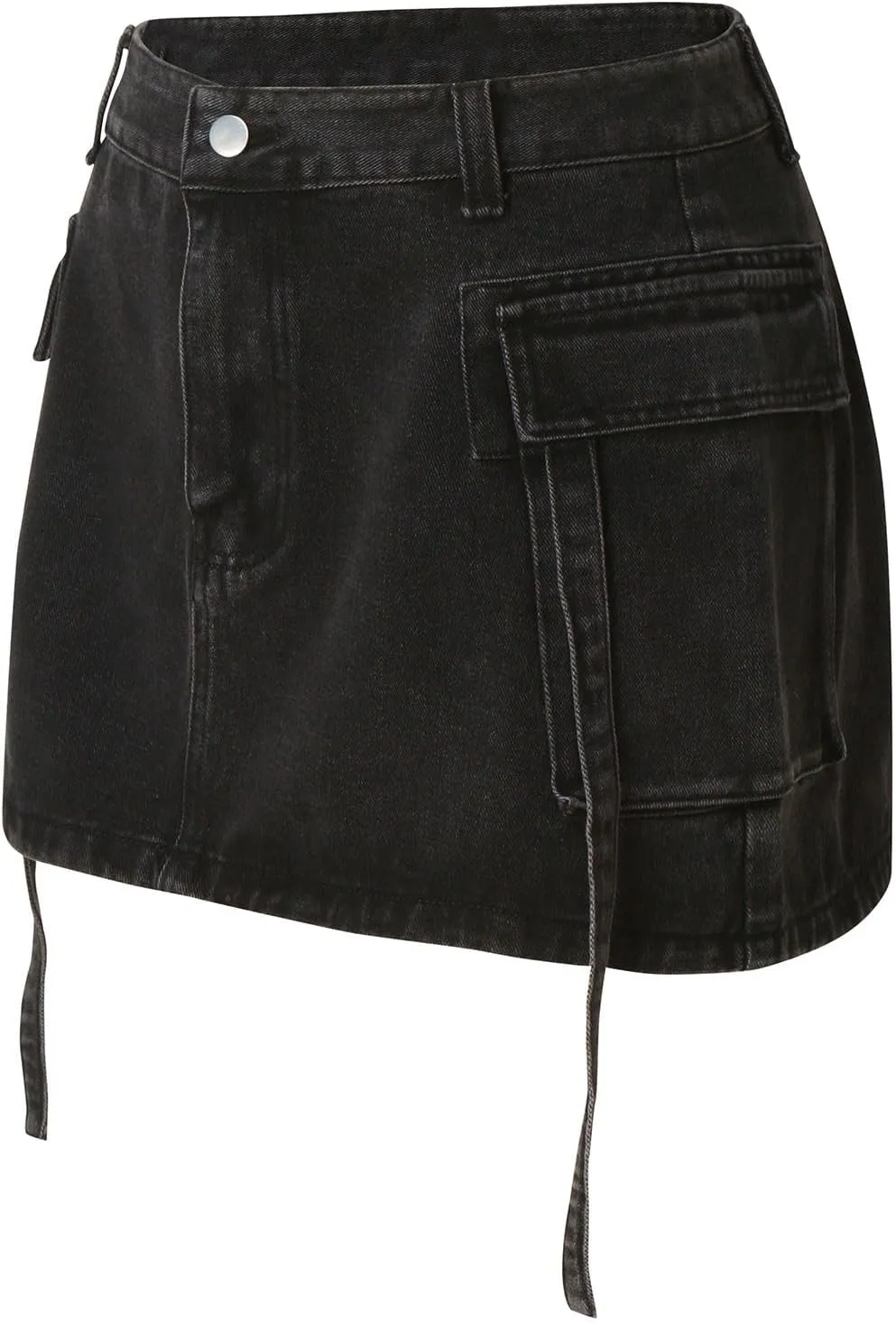Jean Skirts for Women Denim Skirts Plus Size Mini Skirt Jean Skort y2kButton Cargo Skirt with Pocket Low Waist