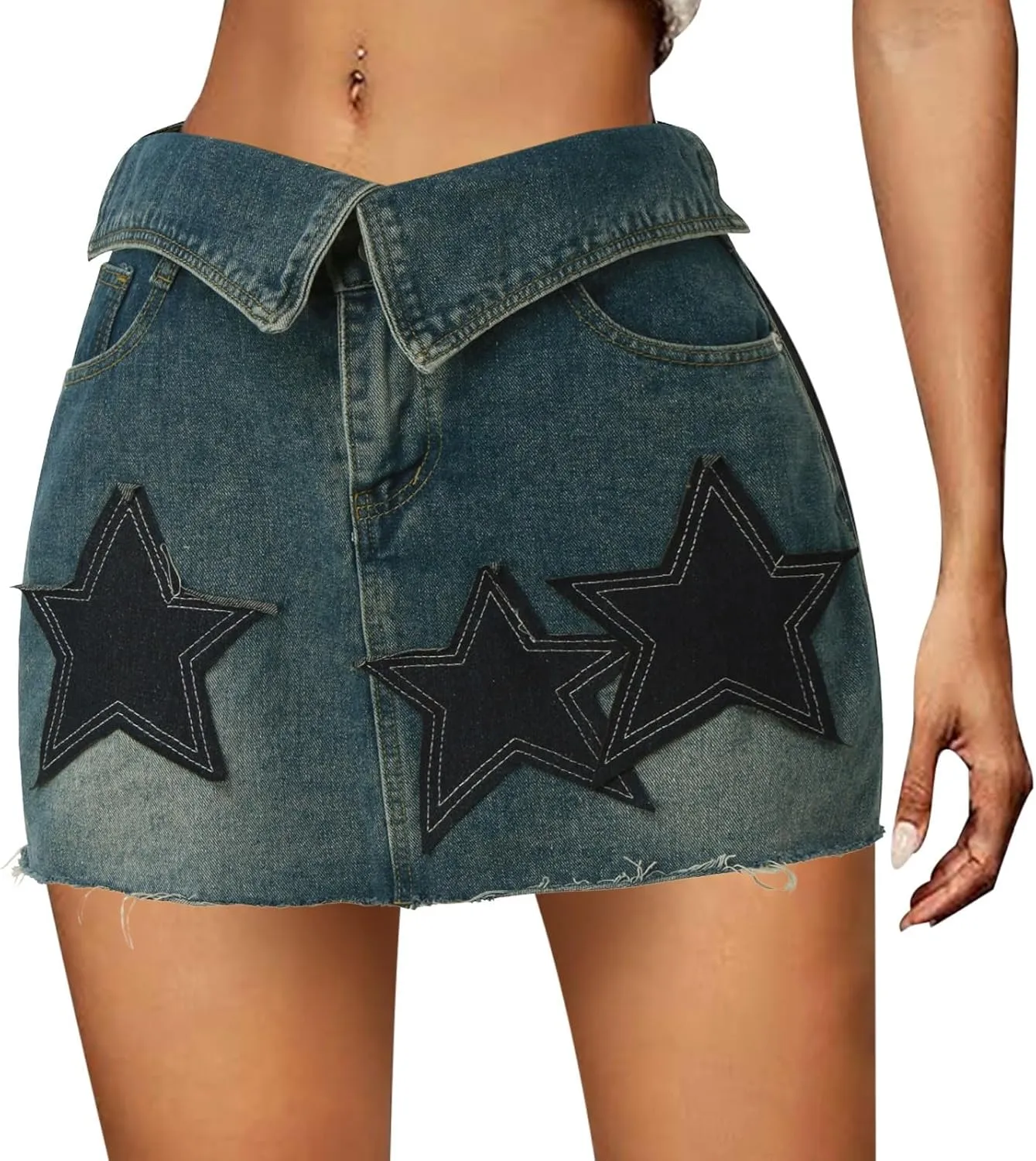 Jean Skirts for Women Denim Skirts Plus Size Mini Skirt Jean Skort y2kButton Cargo Skirt with Pocket Low Waist