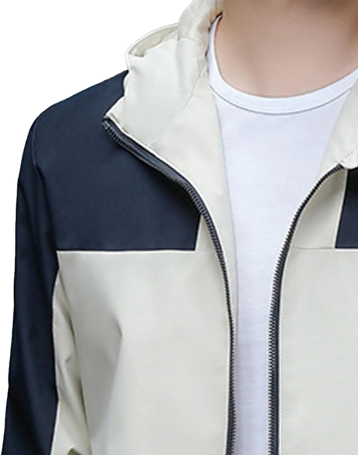 JEShifangjiusu Men Waterproof Breathable Hooded Jacket Raincoat Waterproof Rain Lightweight Running Windbreaker Outdoor Coat
