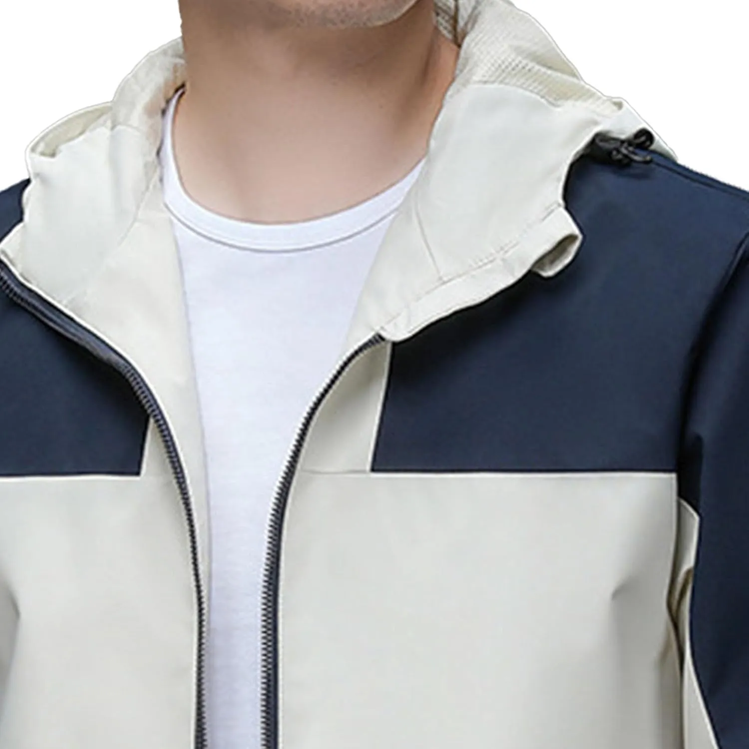 JEShifangjiusu Men Waterproof Breathable Hooded Jacket Raincoat Waterproof Rain Lightweight Running Windbreaker Outdoor Coat