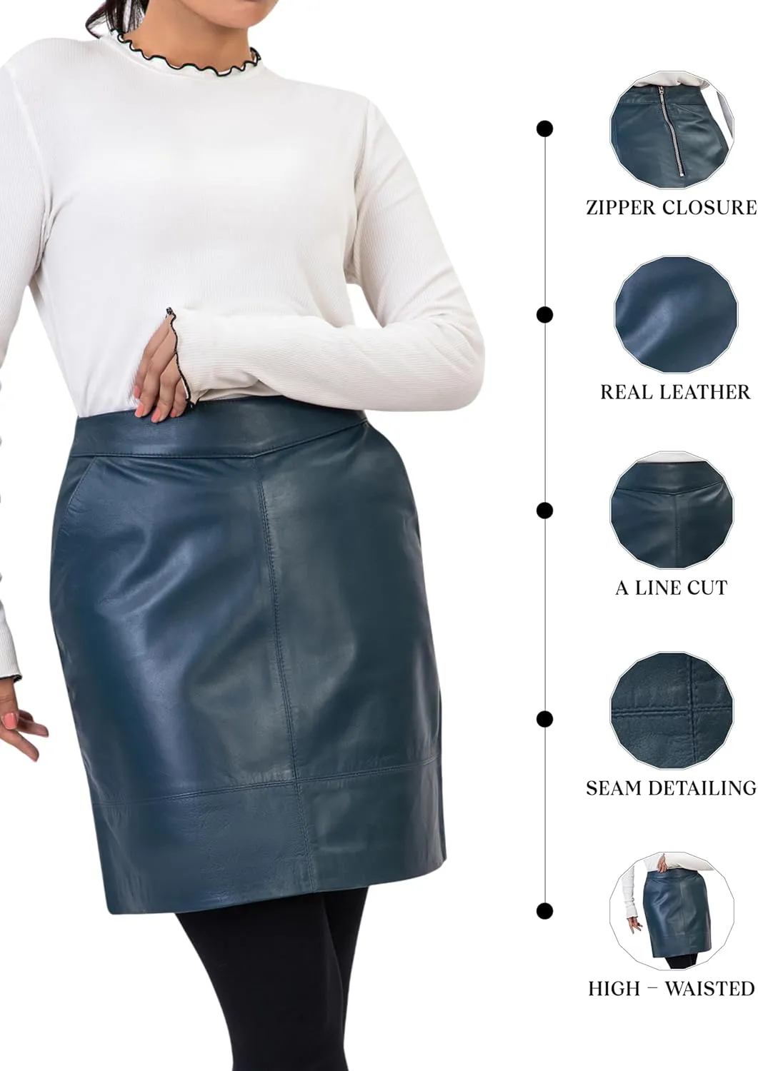 Jild Leather Skirts for Women High Waisted Skirt Mini Skirts for Women