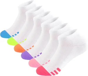 JOYNÉE Womens Athletic Ankle Sports Running Low Cut Tab Cushioned Socks 6 Pack