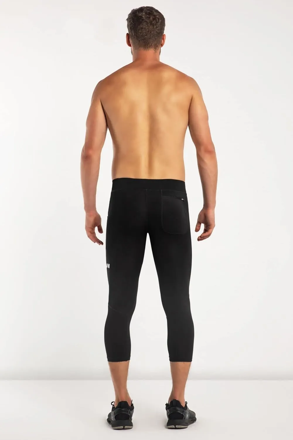 Kapow Meggings Men's Performance 3/4 Leggings Sports Compression with Pockets