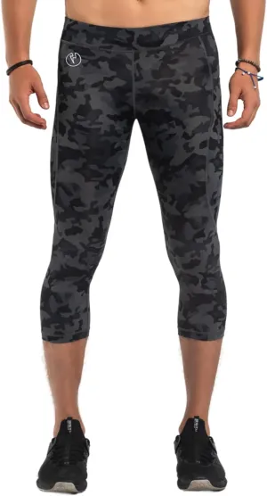 Kapow Meggings Men's Performance 3/4 Leggings Sports Compression with Pockets