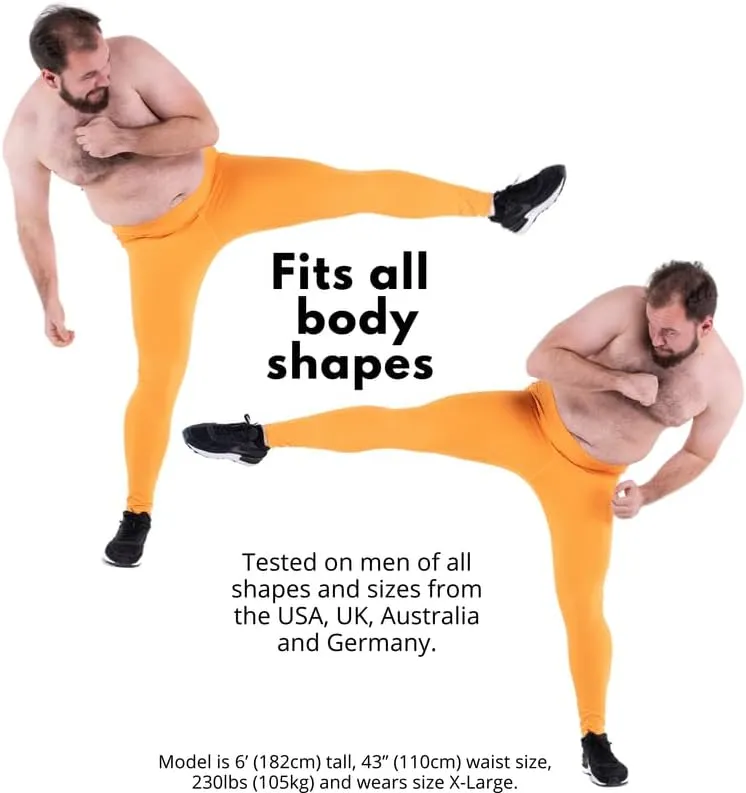 Kapow Meggings Performance Pro Range - Mens Compression Leggings with Pockets for Athletic Workout Performance