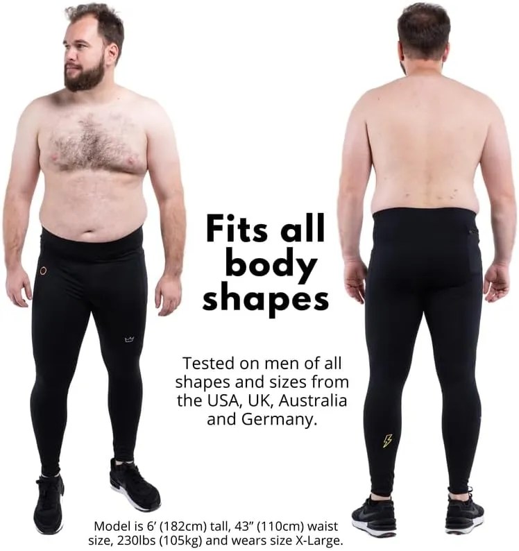 Kapow Meggings Performance Pro Range - Mens Compression Leggings with Pockets for Athletic Workout Performance