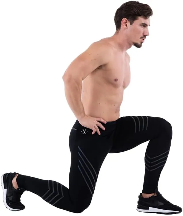 Kapow Meggings Performance Pro Range - Mens Compression Leggings with Pockets for Athletic Workout Performance