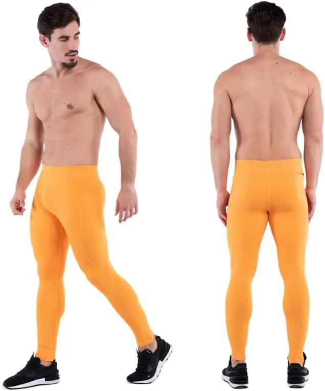 Kapow Meggings Performance Pro Range - Mens Compression Leggings with Pockets for Athletic Workout Performance