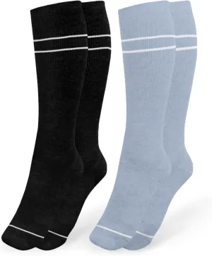 Kindred Bravely Maternity Compression Socks 2-Pack | Graduated Compression Socks for Circulation Pregnancy Travel