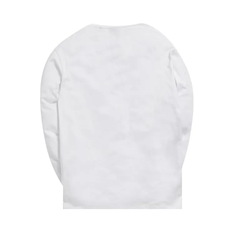 Kith x Bearbrick Logo Long-Sleeve T-Shirt 'White', White