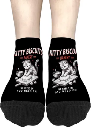 Kitty Biscuits Bakery Low Cut Socks For Ladies