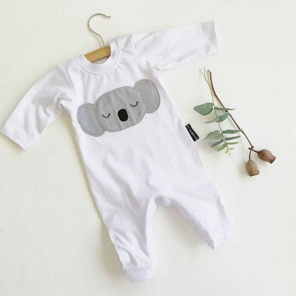 KOALA winter onesie white