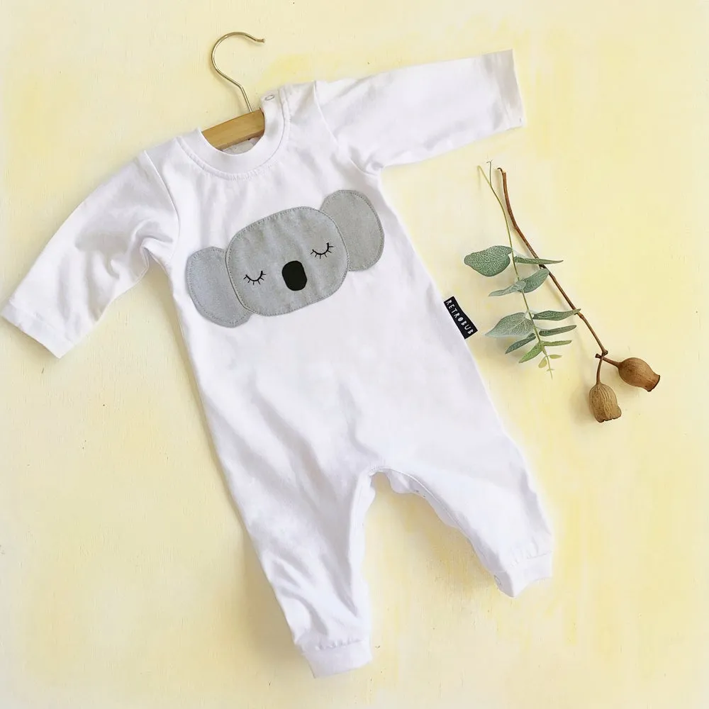 KOALA winter onesie white
