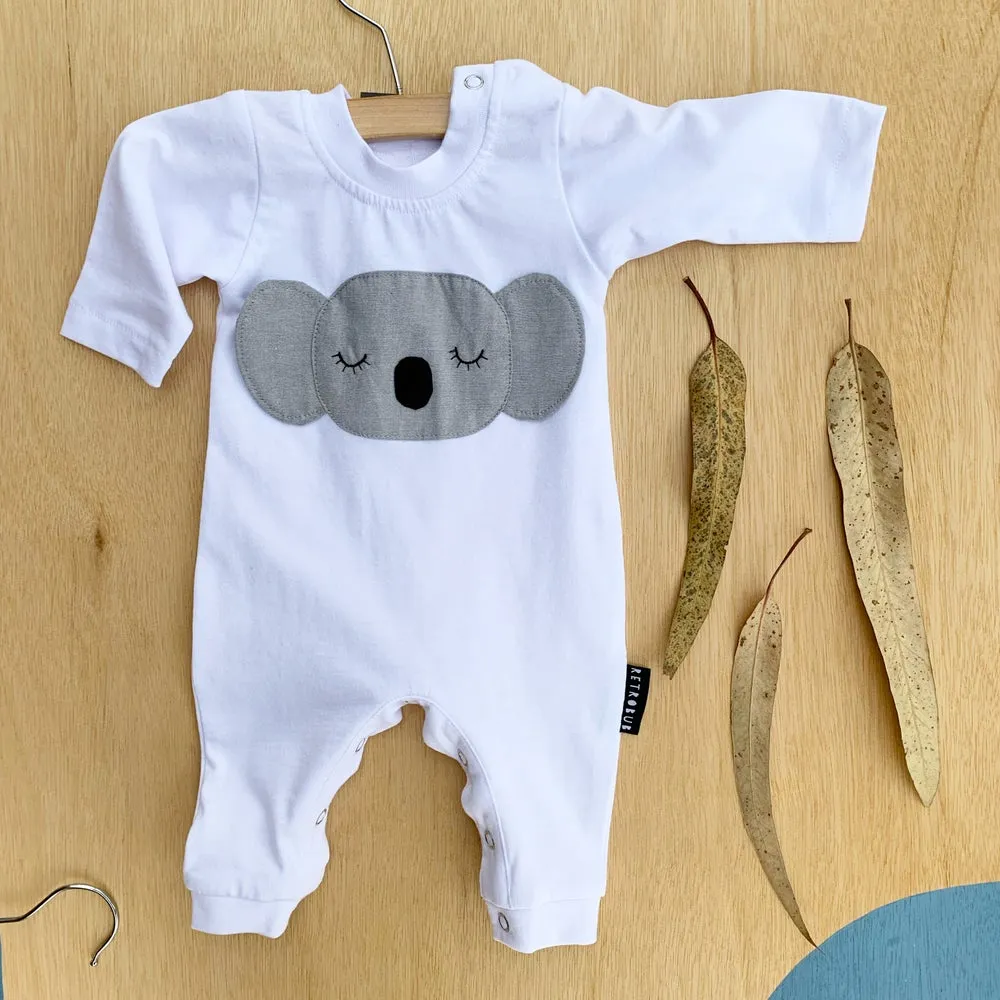 KOALA winter onesie white