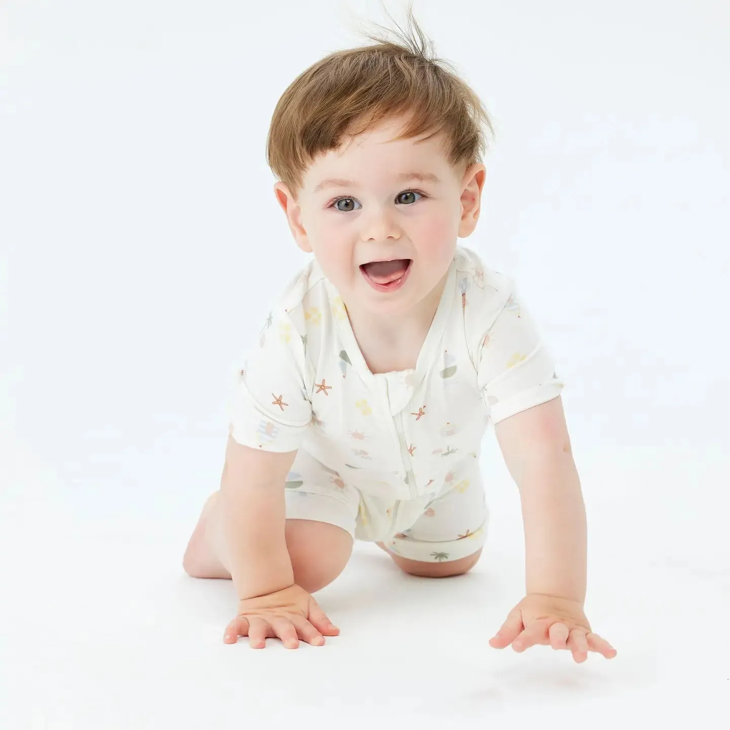 KYND Baby - Day or Night Short Sleeve Onesie (Vacay)