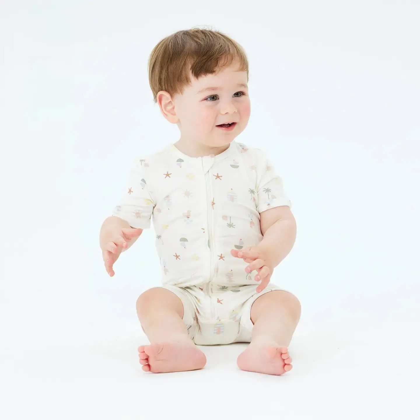 KYND Baby - Day or Night Short Sleeve Onesie (Vacay)