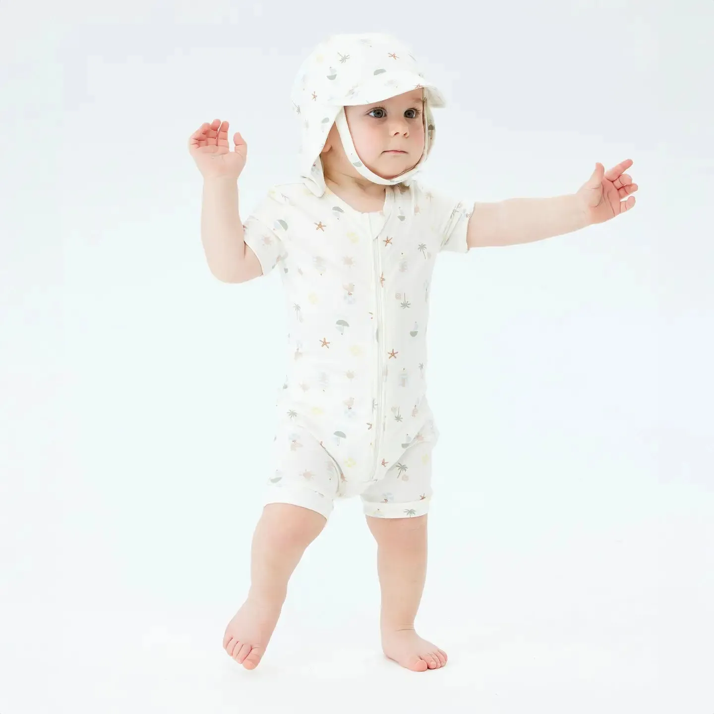 KYND Baby - Day or Night Short Sleeve Onesie (Vacay)