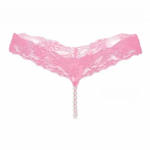 Lace G-strings And Thongs With Pearls Tangas Sexy Erotic Lingerie