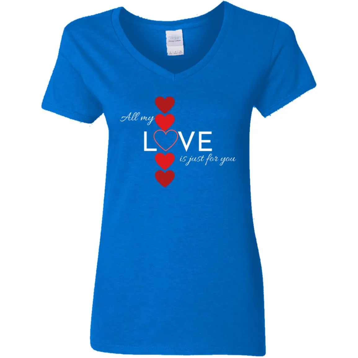 Ladies' V-Neck T-Shirt -- All My Love