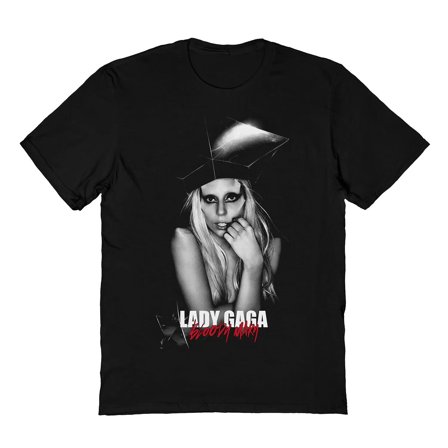 Lady Gaga Bloody Mary Licensed Character Men's Black T-Shirt