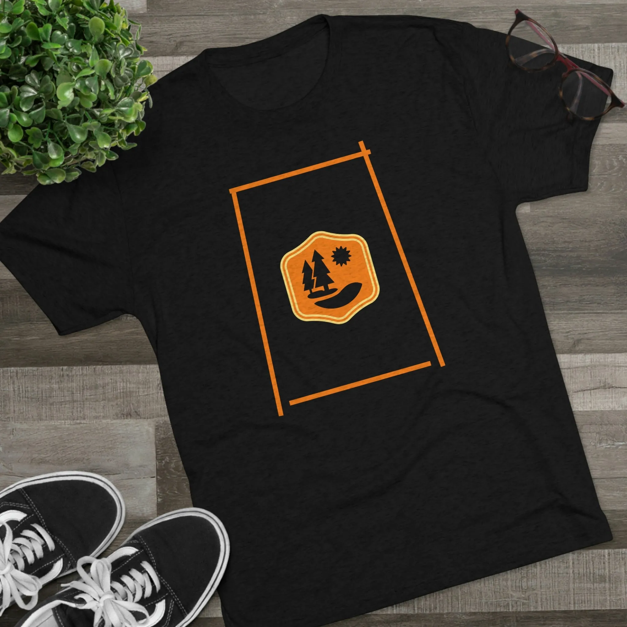 Lake Therapy - Orange Accents - Lake Vermilion - Unisex Tri-Blend Crew Tee