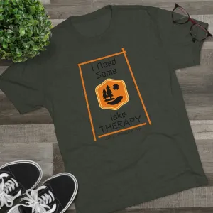 Lake Therapy - Orange Accents - Lake Vermilion - Unisex Tri-Blend Crew Tee