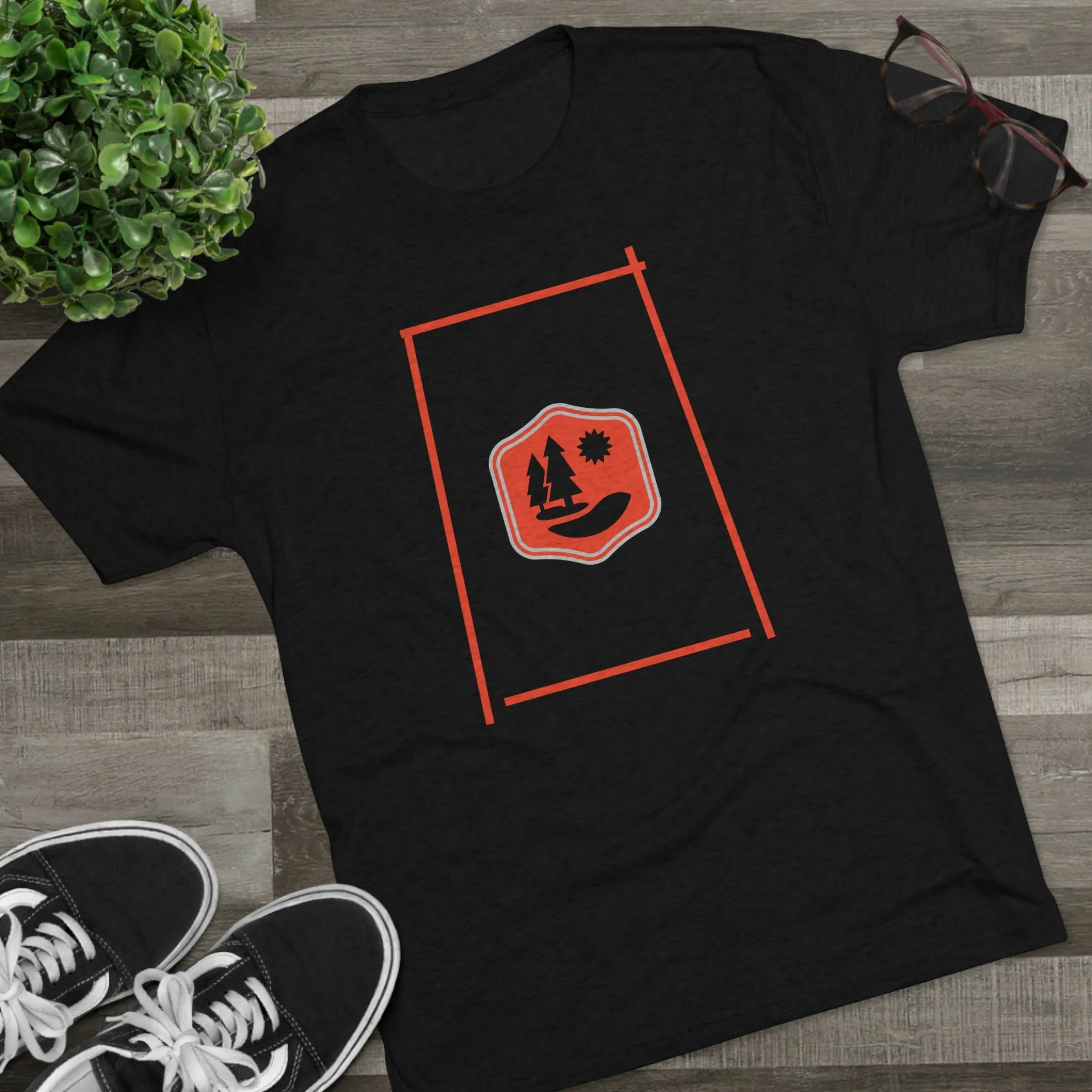 Lake Therapy - Red Accents - Lake Vermilion - Unisex Tri-Blend Crew Tee