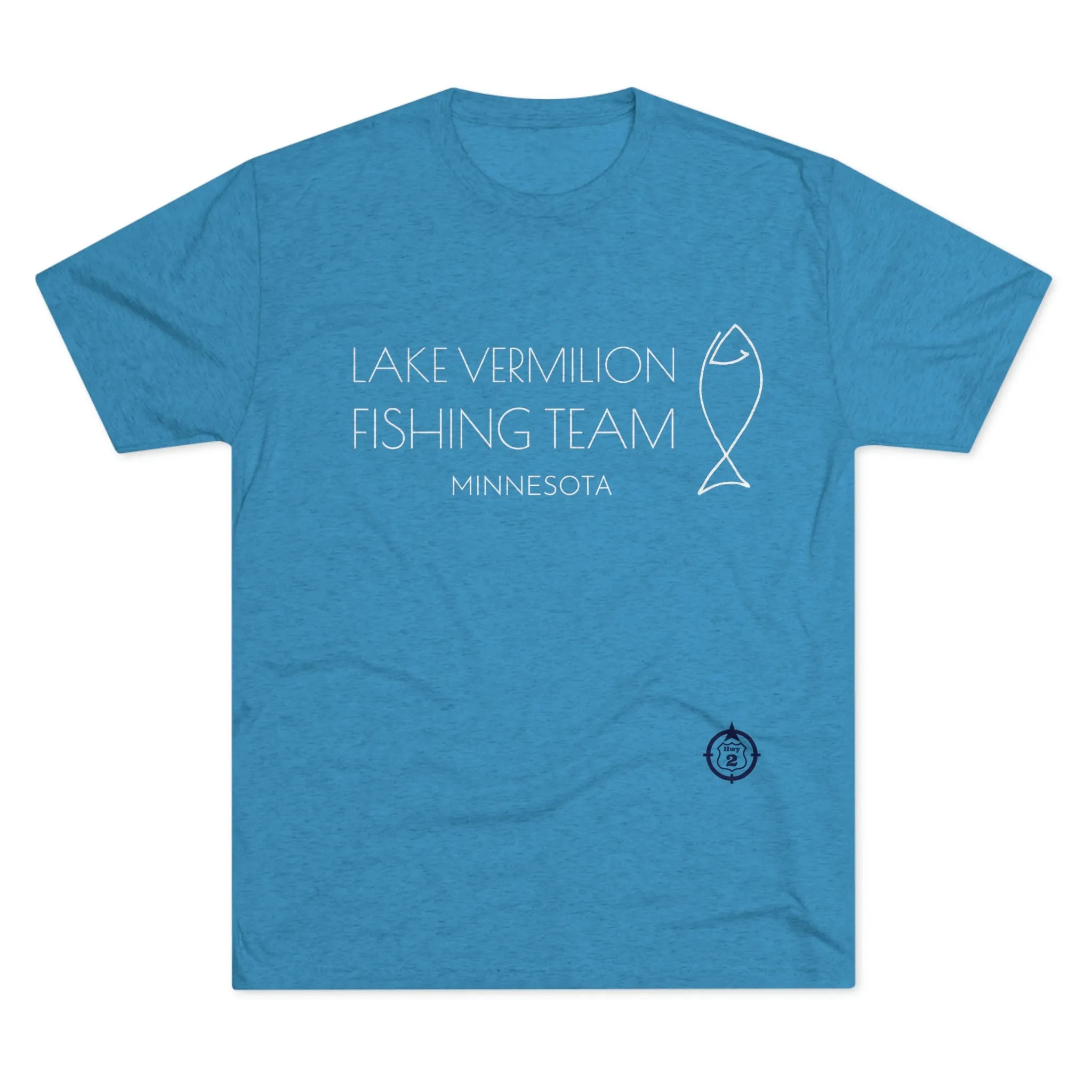 Lake Vermilion - Fishing Team - White Graphic - Unisex Tri-Blend Crew Tee