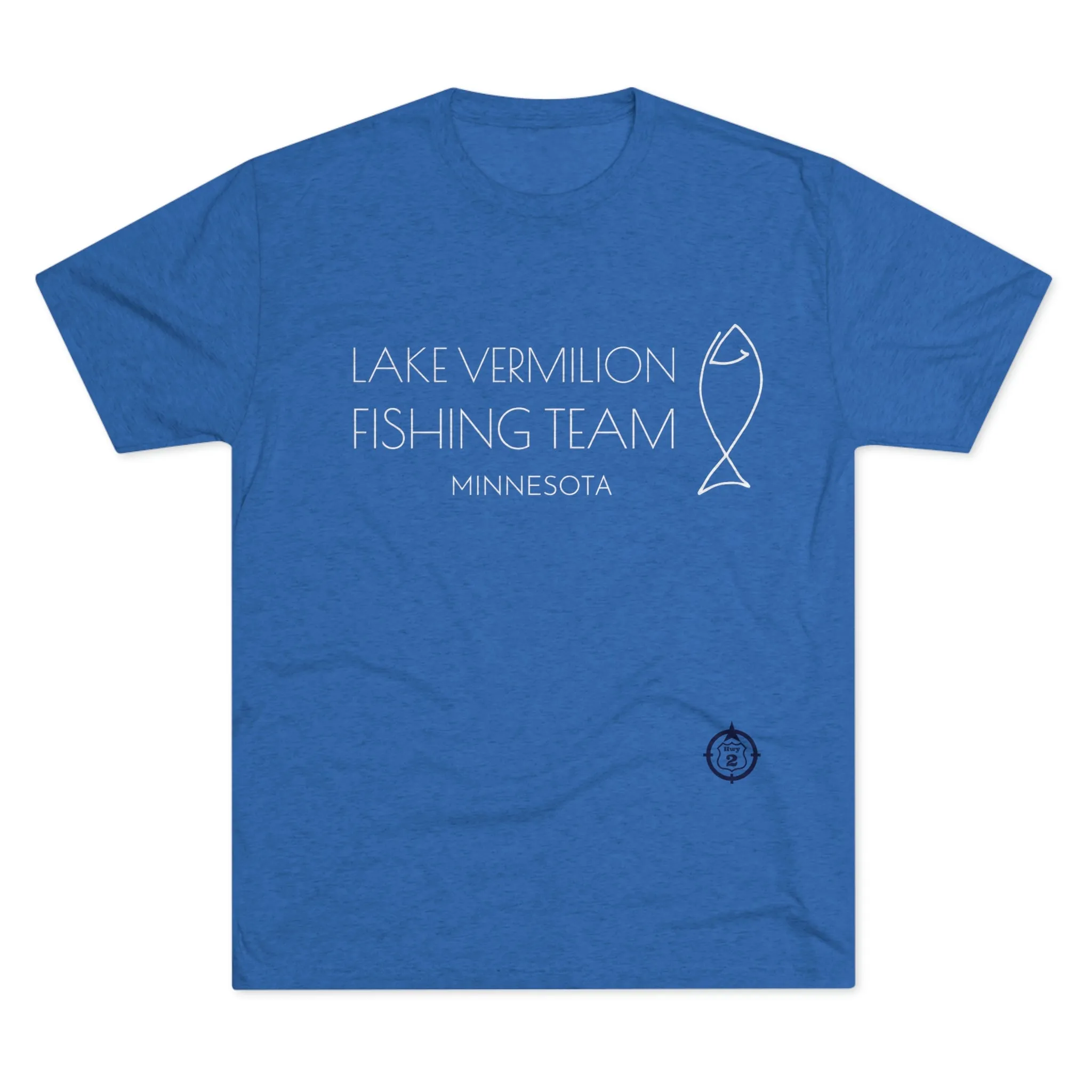 Lake Vermilion - Fishing Team - White Graphic - Unisex Tri-Blend Crew Tee