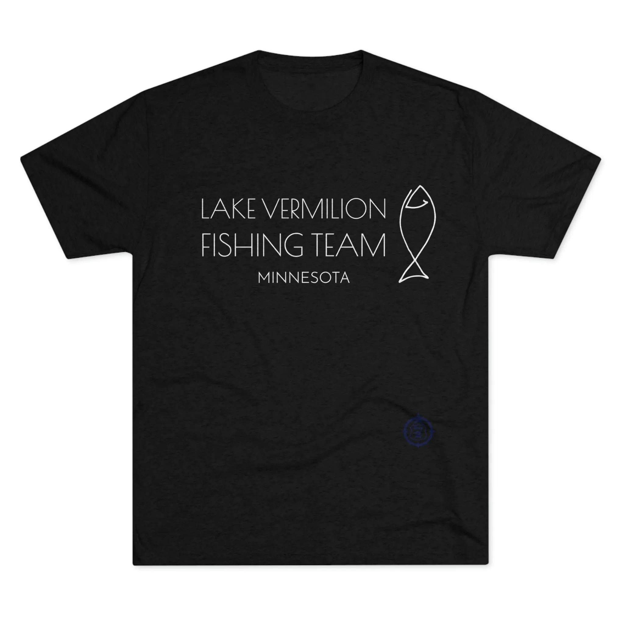 Lake Vermilion - Fishing Team - White Graphic - Unisex Tri-Blend Crew Tee