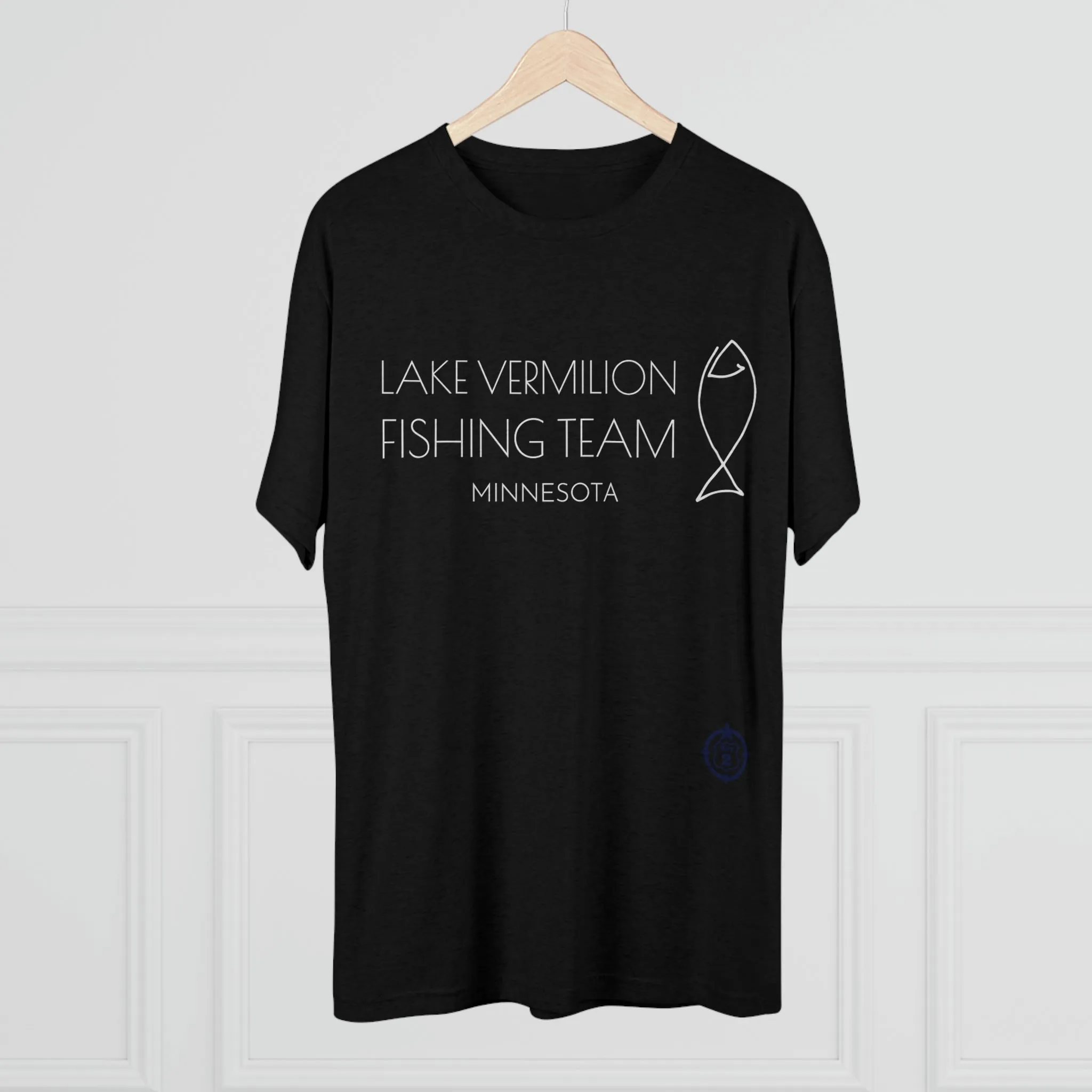 Lake Vermilion - Fishing Team - White Graphic - Unisex Tri-Blend Crew Tee
