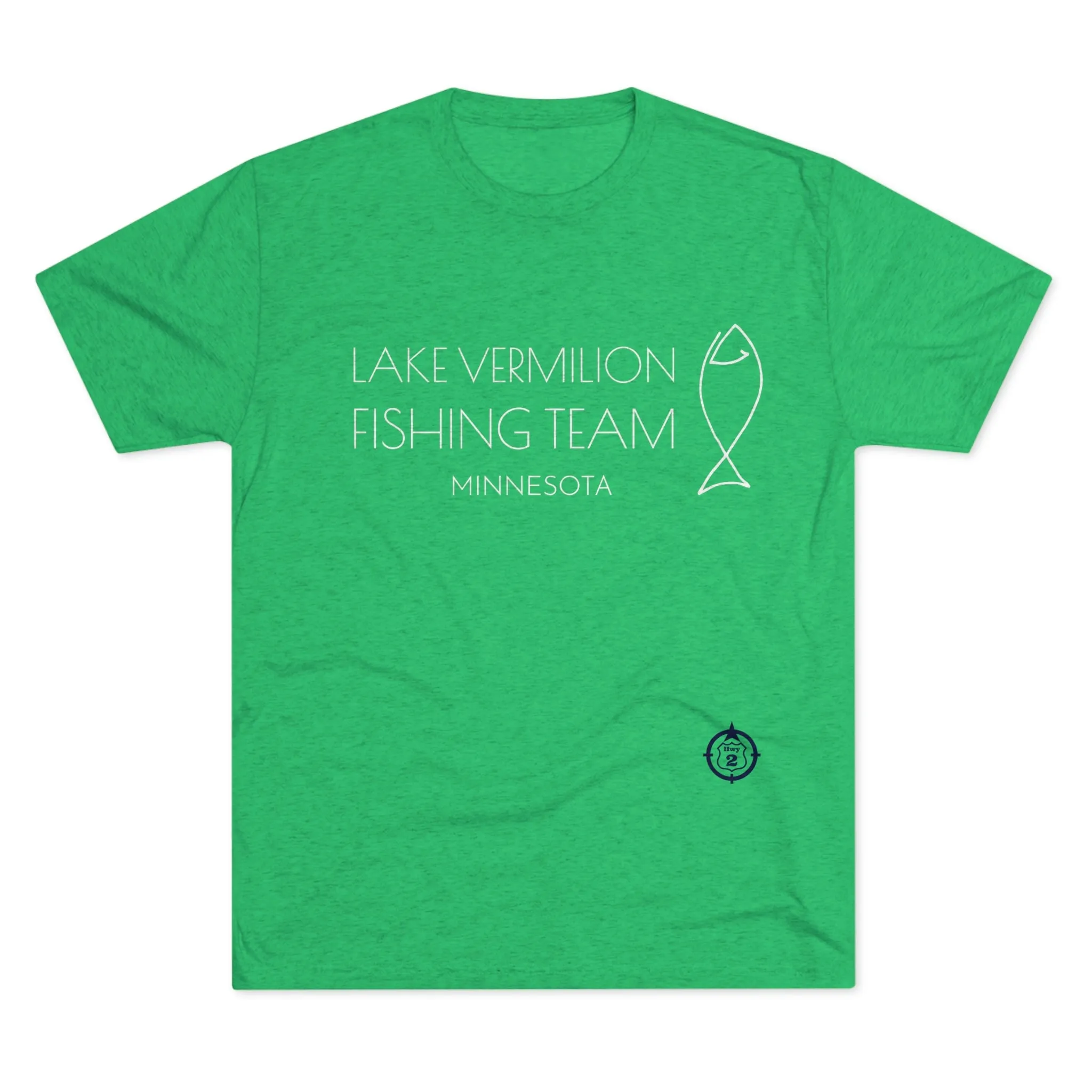 Lake Vermilion - Fishing Team - White Graphic - Unisex Tri-Blend Crew Tee