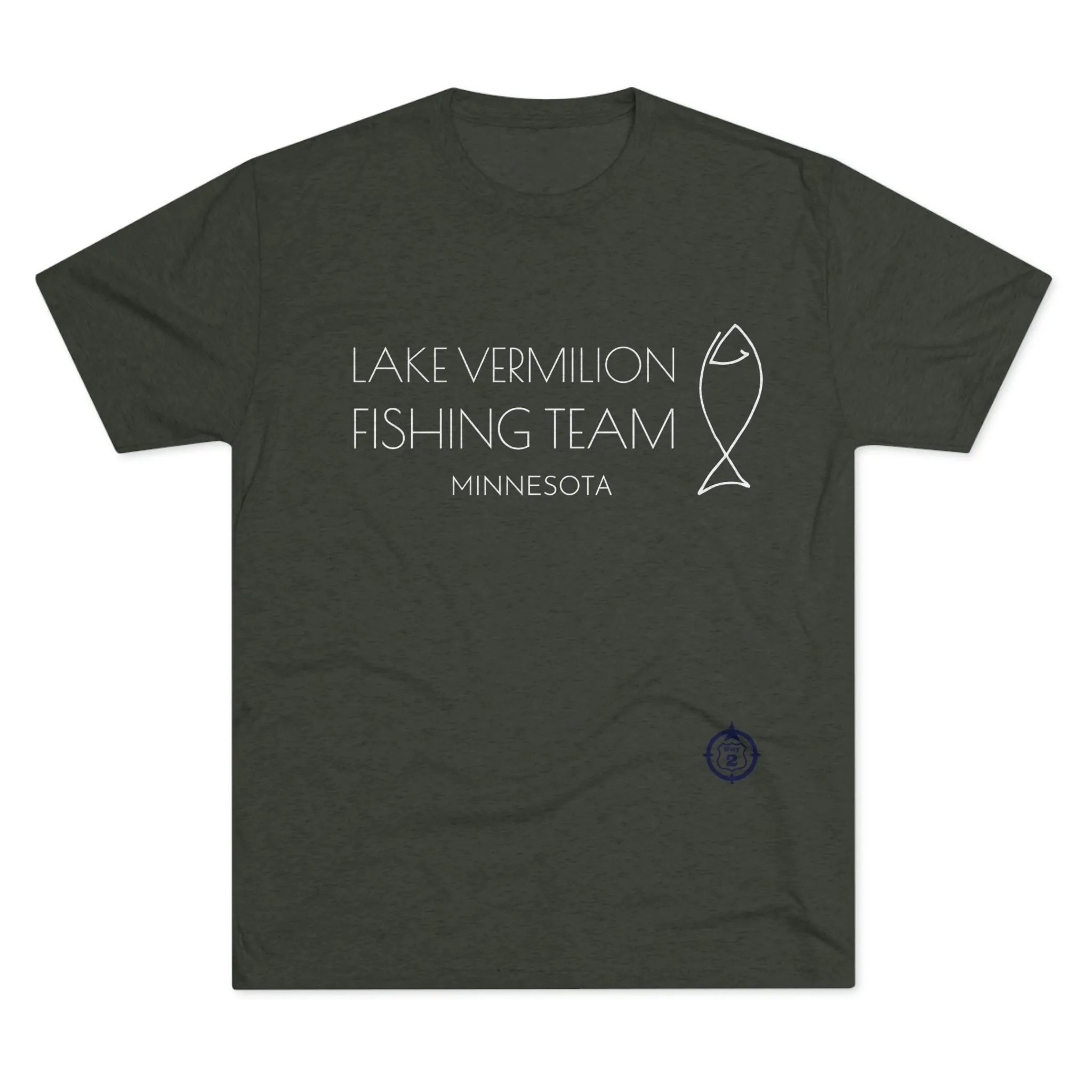 Lake Vermilion - Fishing Team - White Graphic - Unisex Tri-Blend Crew Tee