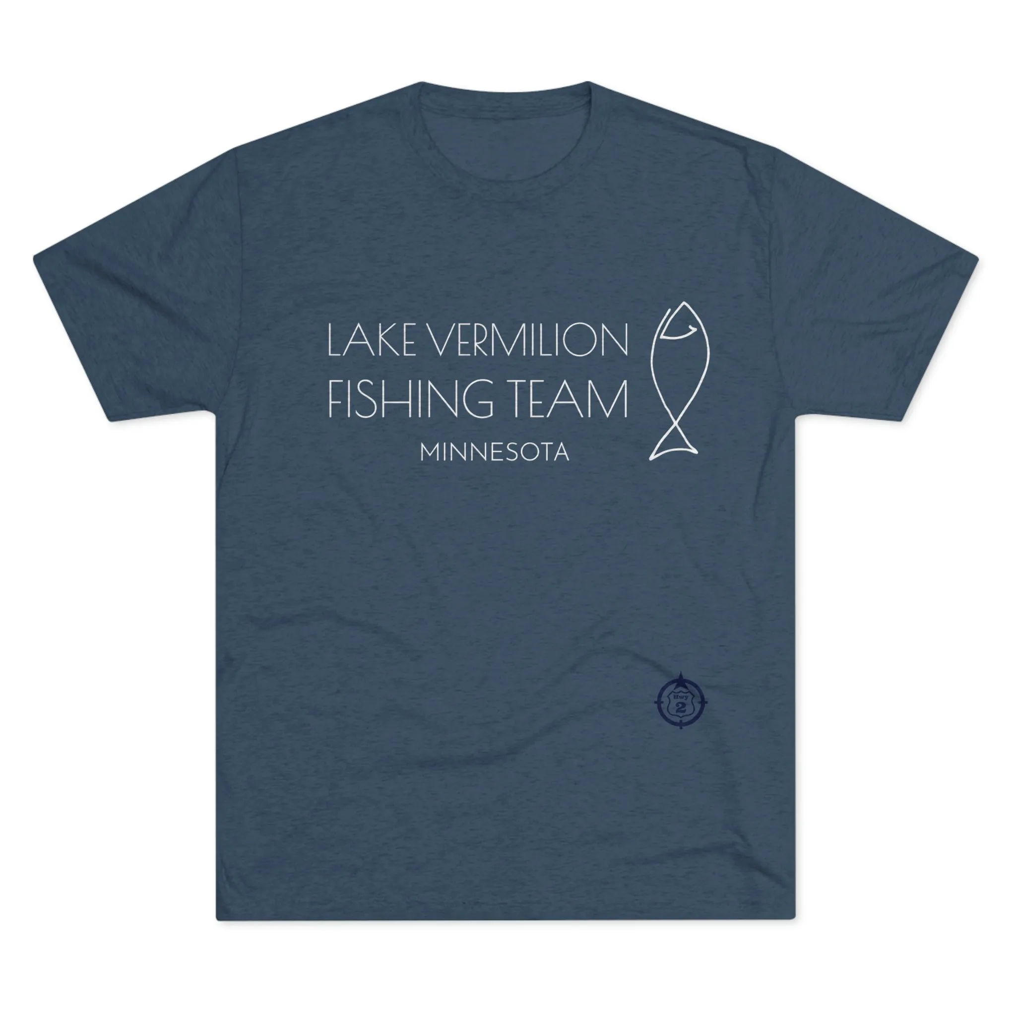 Lake Vermilion - Fishing Team - White Graphic - Unisex Tri-Blend Crew Tee