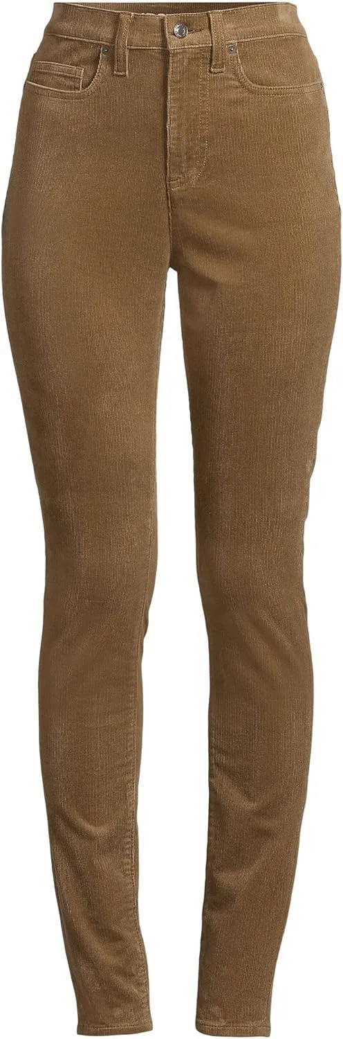 Lands' End Women's Slender High Rise Corduroy Skinny Pants