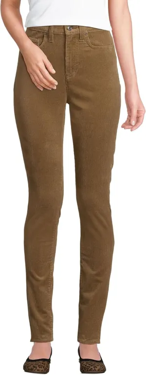 Lands' End Women's Slender High Rise Corduroy Skinny Pants