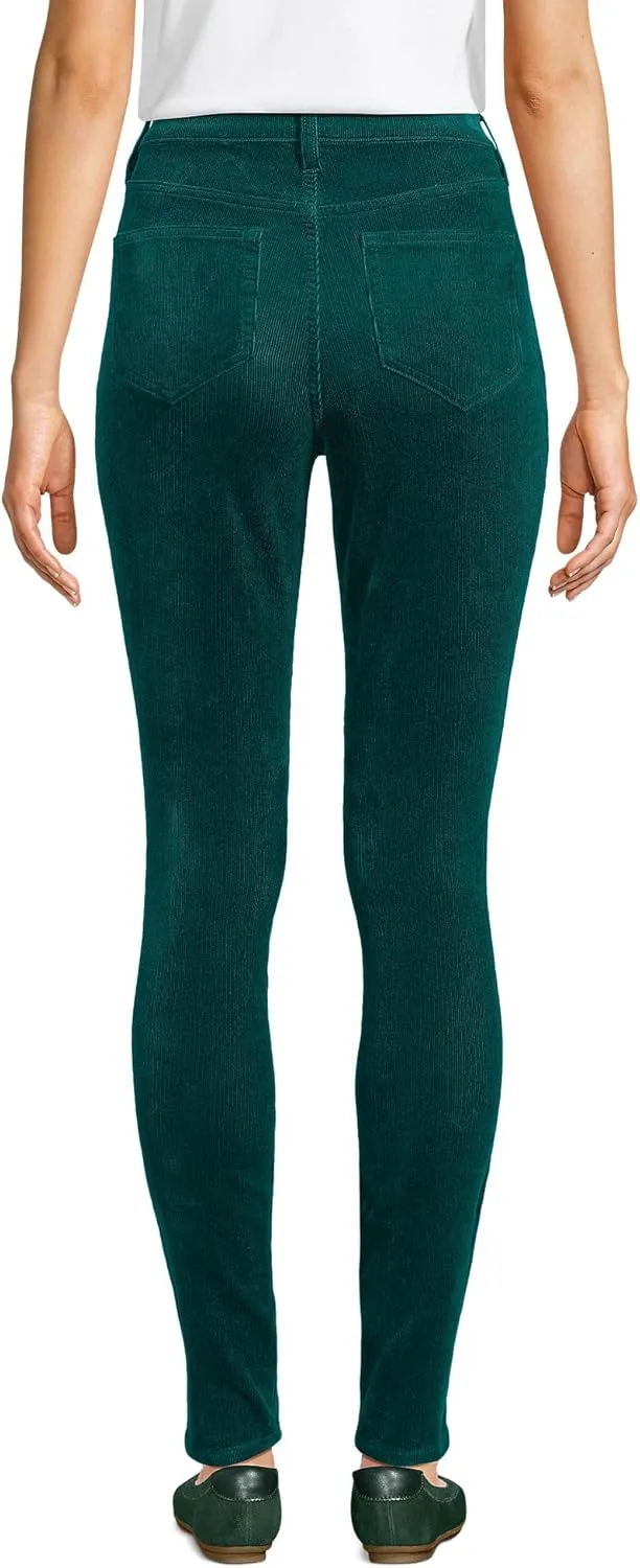 Lands' End Women's Slender High Rise Corduroy Skinny Pants