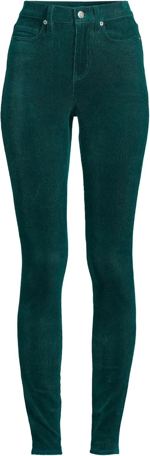 Lands' End Women's Slender High Rise Corduroy Skinny Pants