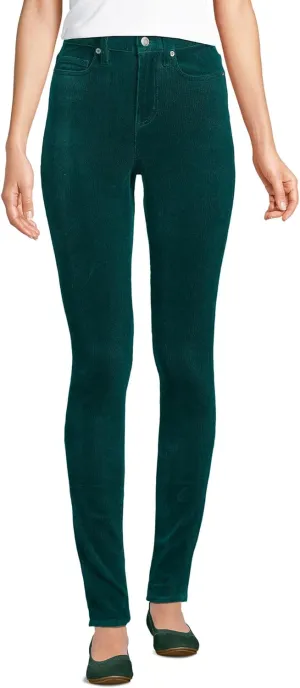 Lands' End Women's Slender High Rise Corduroy Skinny Pants