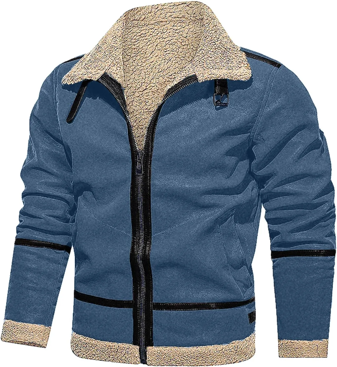LCMTWX Men's Winter Thickened Warm Coats Stand Collar Knitted Splice Sweater Coat Casual Cardigan Stylish Mens Winter