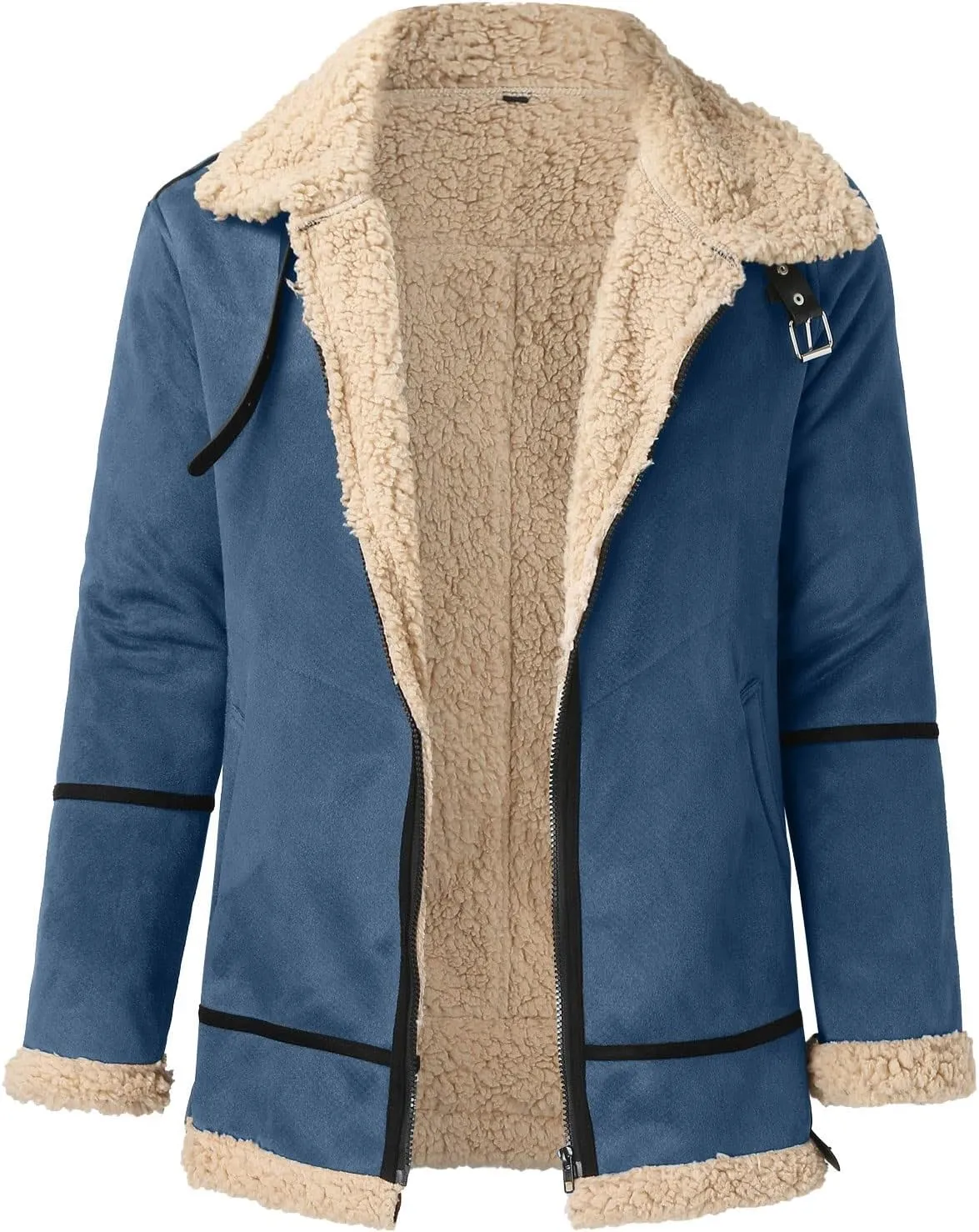 LCMTWX Men's Winter Thickened Warm Coats Stand Collar Knitted Splice Sweater Coat Casual Cardigan Stylish Mens Winter