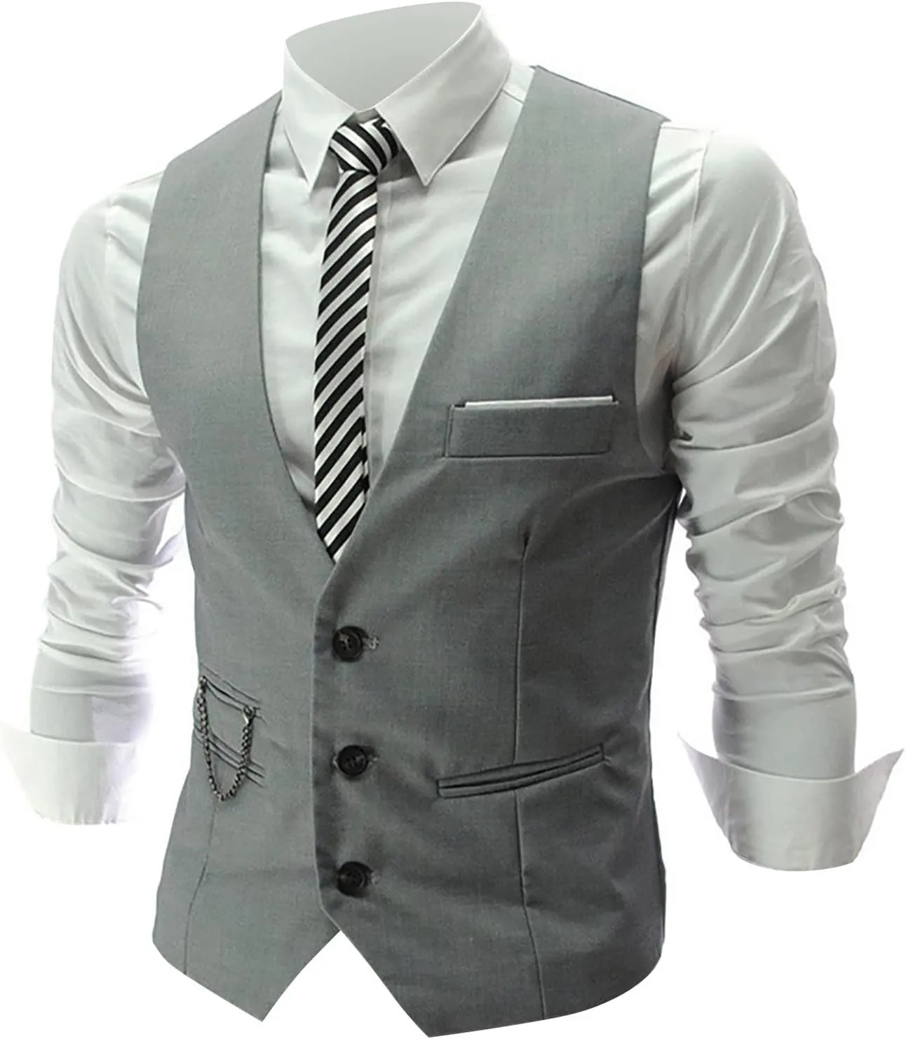 LCMTWX Vest Dress Fashion Casual Plaid Print Buckle Sanding Sleeveless T Shirt Vest Blue Vest Men Vest Clothing For