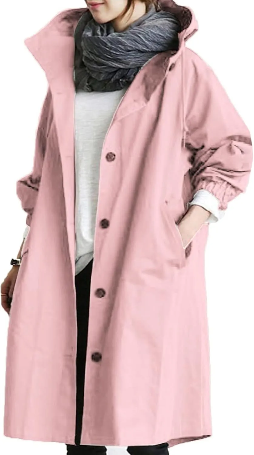 LCMTWX Women's 2023 Fashion Winter Coat Womens Elegant Windbreaker Wild Winter Women's Coat Trench Coats for Women Fall