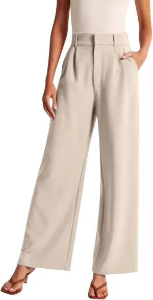 LCMTWX Womens Stretch Pants Leg Pants Casual Drawstring Elastic Trousers Comfy Straight Leg Long Pants Womens Stretch