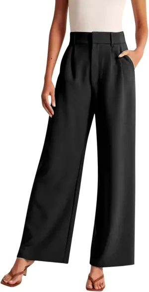 LCMTWX Womens Stretch Pants Leg Pants Casual Drawstring Elastic Trousers Comfy Straight Leg Long Pants Womens Stretch