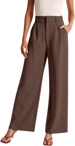 LCMTWX Womens Stretch Pants Leg Pants Casual Drawstring Elastic Trousers Comfy Straight Leg Long Pants Womens Stretch