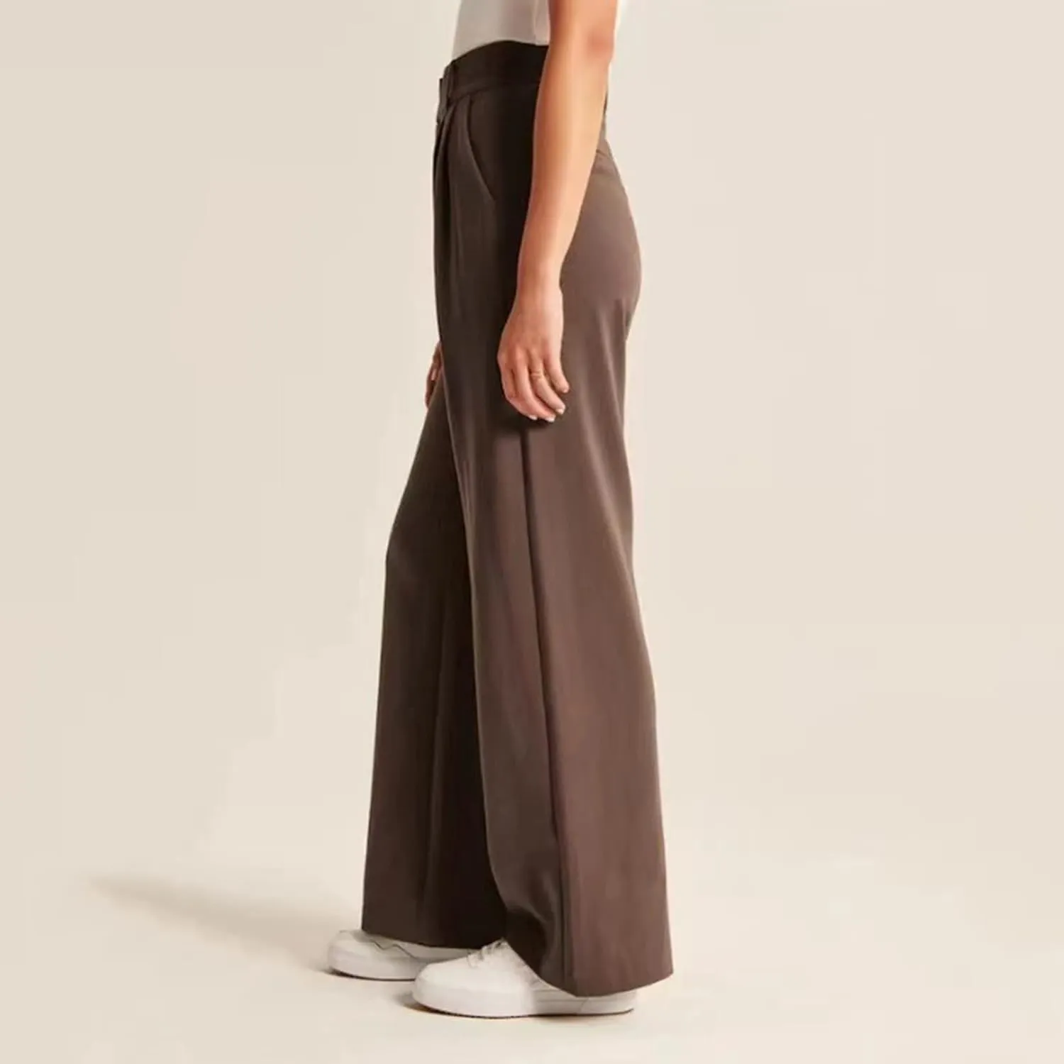 LCMTWX Womens Stretch Pants Leg Pants Casual Drawstring Elastic Trousers Comfy Straight Leg Long Pants Womens Stretch